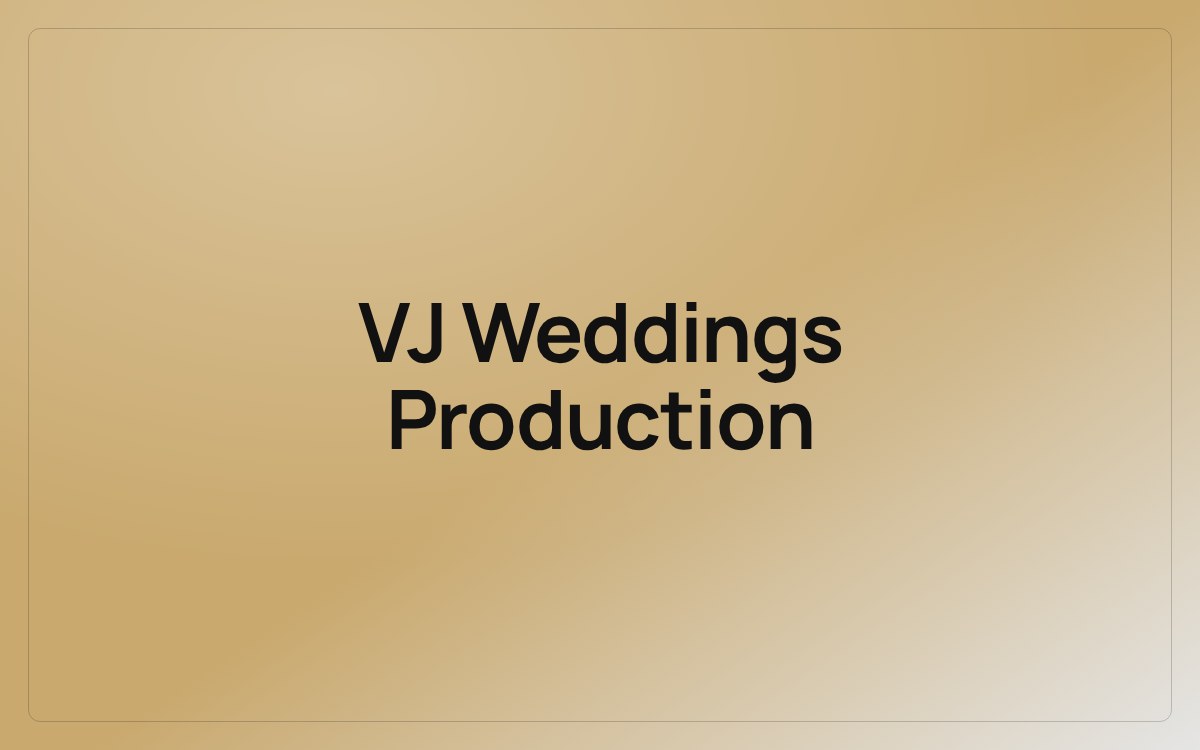 VJ Weddings Production — Landing Page case study by KAPUSTA.DEV